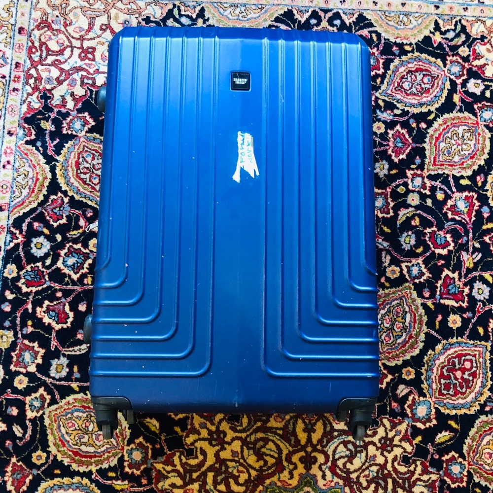 Sharper Image Large Hard Shell Purple Suitcase - image 1